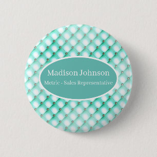 Badge Rond 5 Cm Bouton de métier joli vert menthe