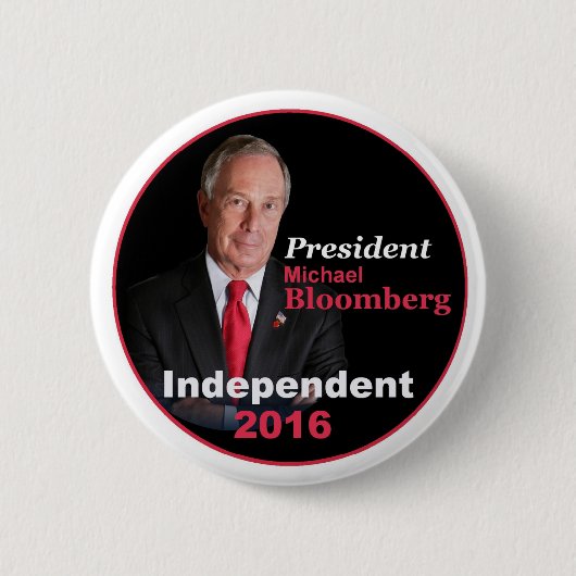 Badge Rond 5 Cm Bouton de Michael Bloomberg 2016 (Devant)