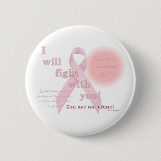 Badge Rond 5 Cm Bouton de milieu de Cancer (Devant)