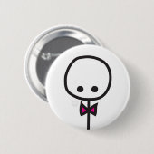 Badge Rond 5 Cm Bouton de Mimie - cravate d'arc (Devant & derrière)