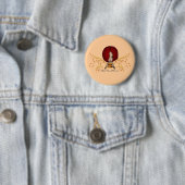 Badge Rond 5 Cm Bouton de "Mlle Anastasia" (En situation)