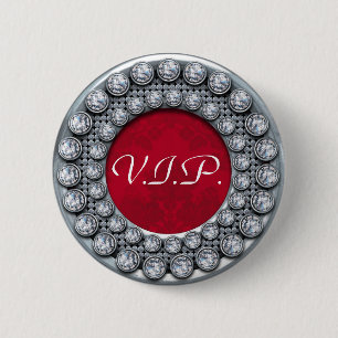 Badge Rond 5 Cm Bouton de modèle de VIP avec de l'argent et des