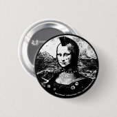 Badge Rond 5 Cm Bouton de Mohawk de Mona (Devant & derrière)