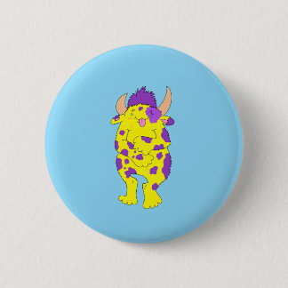 Badge Rond 5 Cm Bouton de monstre flou tacheté