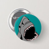 Badge Rond 5 Cm Bouton de morsure de requin (Devant & derrière)