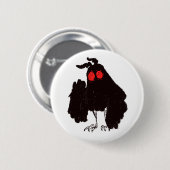 Badge Rond 5 Cm Bouton de Mothman (Devant & derrière)