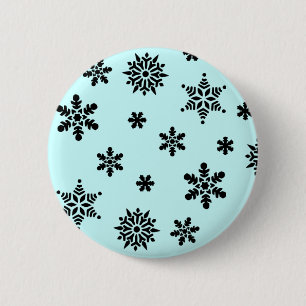 Badge Rond 5 Cm Bouton de motif d'invasion de flocon de neige