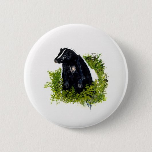 Badge Rond 5 Cm Bouton de mouffette (Devant)