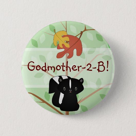 Badge Rond 5 Cm Bouton de mouffette de région boisée (Devant)