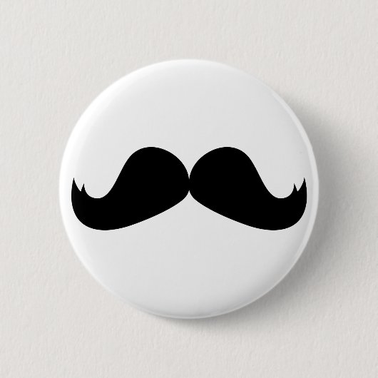 Badge Rond 5 Cm Bouton de moustache (Devant)