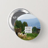Badge Rond 5 Cm Bouton de moutons de point de baisse (Devant & derrière)