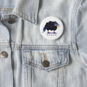 Badge Rond 5 Cm Bouton "de moutons noirs de Baaad Baaad" (En situation)