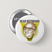 Badge Rond 5 Cm Bouton de Murray Rothbard (Devant & derrière)