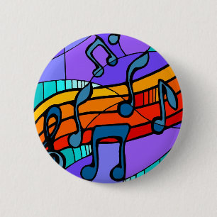 Badge Rond 5 Cm Bouton de musique de hip hop