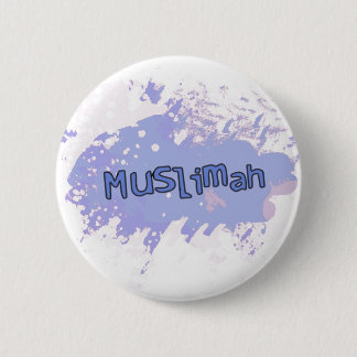 Badge Rond 5 Cm Bouton de Muslimah (pourpre)