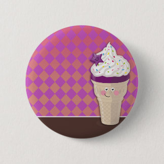 Badge Rond 5 Cm bouton de myrtille de crème glacée