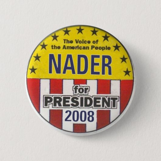 Badge Rond 5 Cm Bouton de Nader 2008 (Devant)
