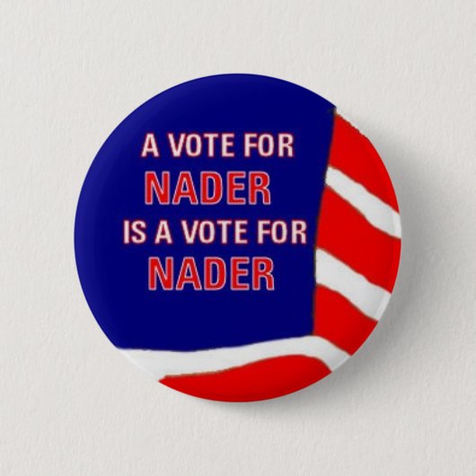 Badge Rond 5 Cm Bouton de Nader de vote (Devant)