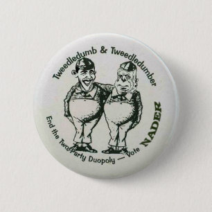 Badge Rond 5 Cm Bouton de Nader Tweedledumber