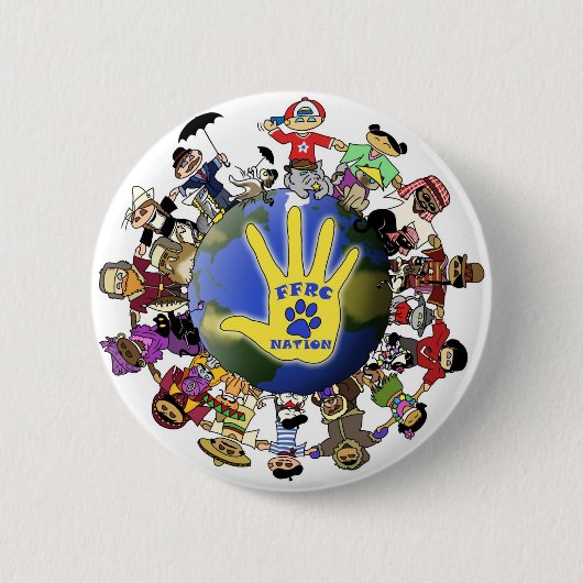 Badge Rond 5 Cm Bouton de nation de FFRC (Devant)