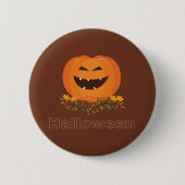 Badge Rond 5 Cm bouton de navigation citrouille halloween (Devant)