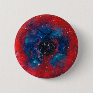 Badge Rond 5 Cm Bouton de nébuleuse de rosette