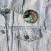 Badge Rond 5 Cm Bouton de nid de Robin (En situation)