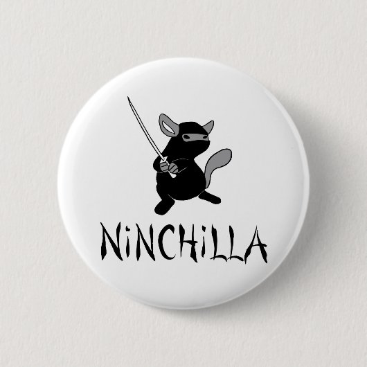 Badge Rond 5 Cm Bouton de Ninchilla de chinchilla (Devant)