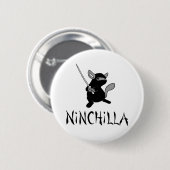 Badge Rond 5 Cm Bouton de Ninchilla de chinchilla (Devant & derrière)