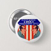 Badge Rond 5 Cm Bouton de Nixon 2012 (Devant & derrière)