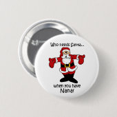 Badge Rond 5 Cm Bouton de Noël de Nana (Devant & derrière)