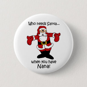 Badge Rond 5 Cm Bouton de Noël de Nana