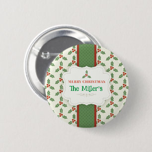 Badge Rond 5 Cm Bouton de Noël FUN ! - Personnalisé - Ajouter un n