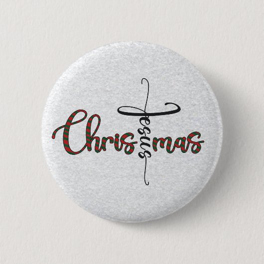 Badge Rond 5 Cm Bouton de Noël Jésus (Devant)