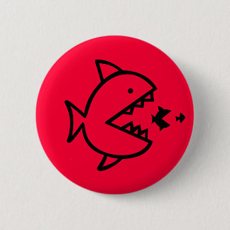 Badge Rond 5 Cm Bouton de nom d'Omm : poisson sanguin