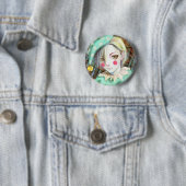 Badge Rond 5 Cm Bouton de norme de clown (En situation)