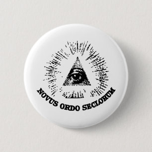 Badge Rond 5 Cm Bouton de Novus Ordo Seclorum