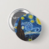 Badge Rond 5 Cm Bouton de nuit étoilée (Devant & derrière)