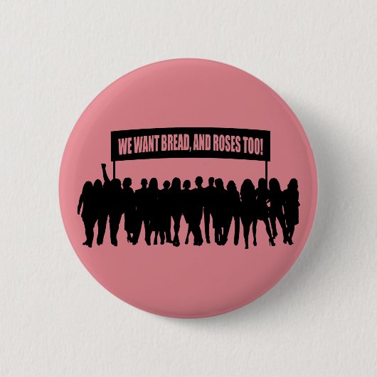 Badge Rond 5 Cm Bouton de "pain et de roses" (Devant)
