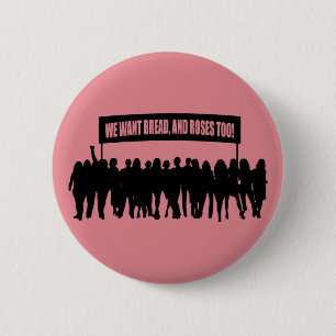 Badge Rond 5 Cm Bouton de "pain et de roses"