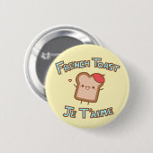 Badge Rond 5 Cm Bouton de pain grillé français (Devant & derrière)