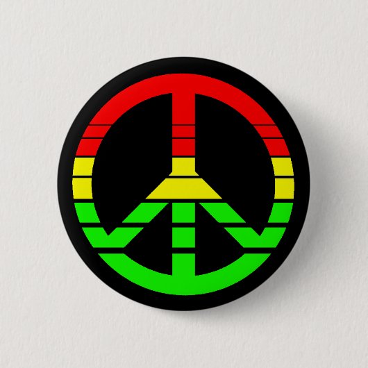 Badge Rond 5 Cm Bouton de paix de Rasta (Devant)