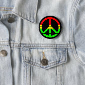 Badge Rond 5 Cm Bouton de paix de Rasta (En situation)