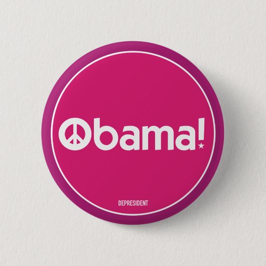 Badge Rond 5 Cm Bouton de paix d'Obama (Devant)