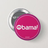 Badge Rond 5 Cm Bouton de paix d'Obama (Devant & derrière)