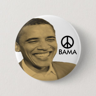 Badge Rond 5 Cm Bouton de paix d'Obama