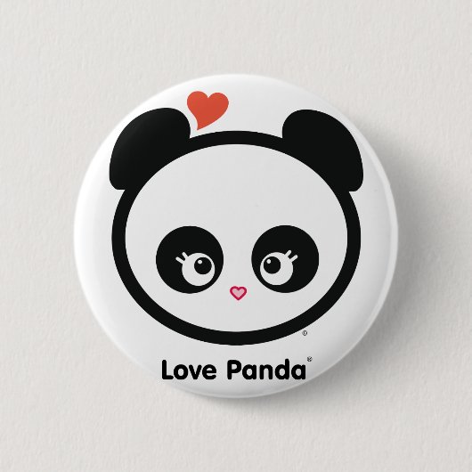 Badge Rond 5 Cm Bouton de Panda® d'amour (Devant)
