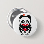 Badge Rond 5 Cm Bouton de Panda® d'amour (Devant & derrière)