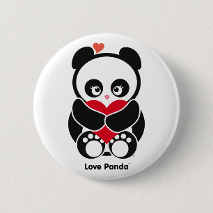 Badge Rond 5 Cm Bouton de Panda® d'amour