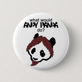Badge Rond 5 Cm Bouton de panda d'Andy